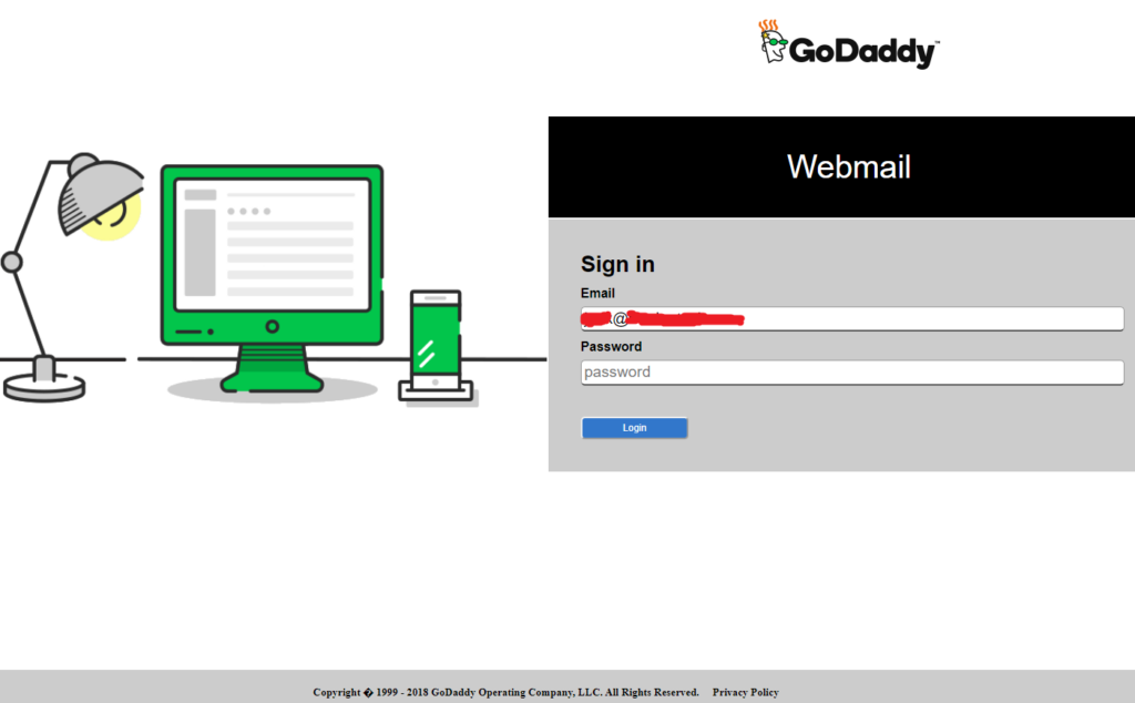 godaddy email download php